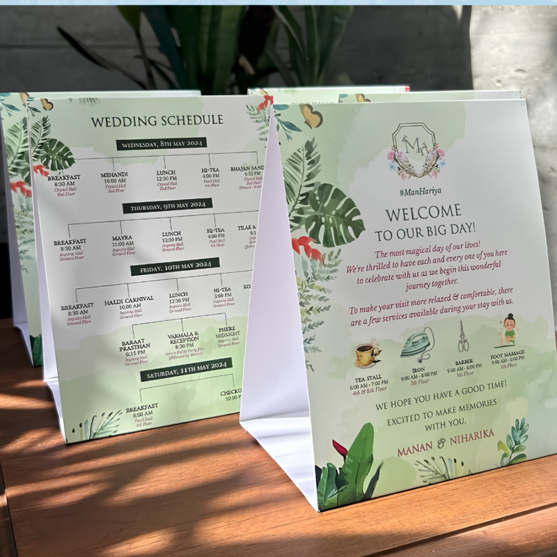 Wedding Iternaries